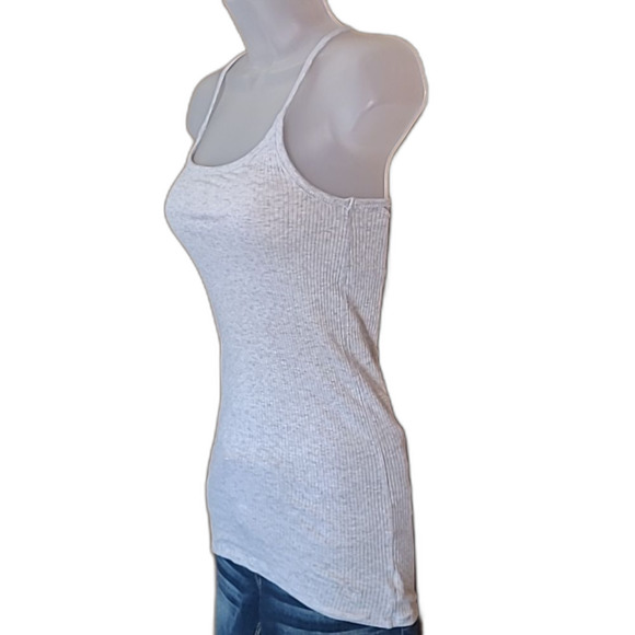 Am. Eagle Ribbed Racerback Tank Top Built-in Bra Fitted Stretchy Scoop Neck Sm. - Picture 4 of 16